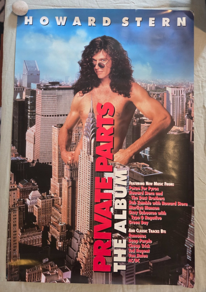 Private Parts 1997 Original Promo Poster NOT FOR SALE Howard Stern Soundtrack