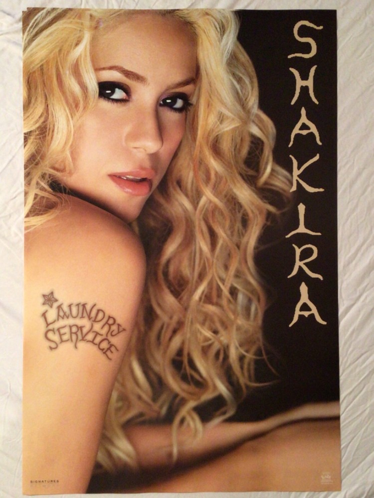 Shakira 2001 Poster Funky New Condition Laundry Service