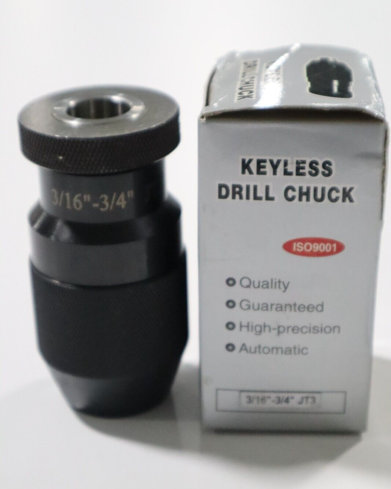 KEYLESS 3/4" DRILL CHUCK, JT3 MOUNT, 3/16" - 3/4" CAPACITY L100