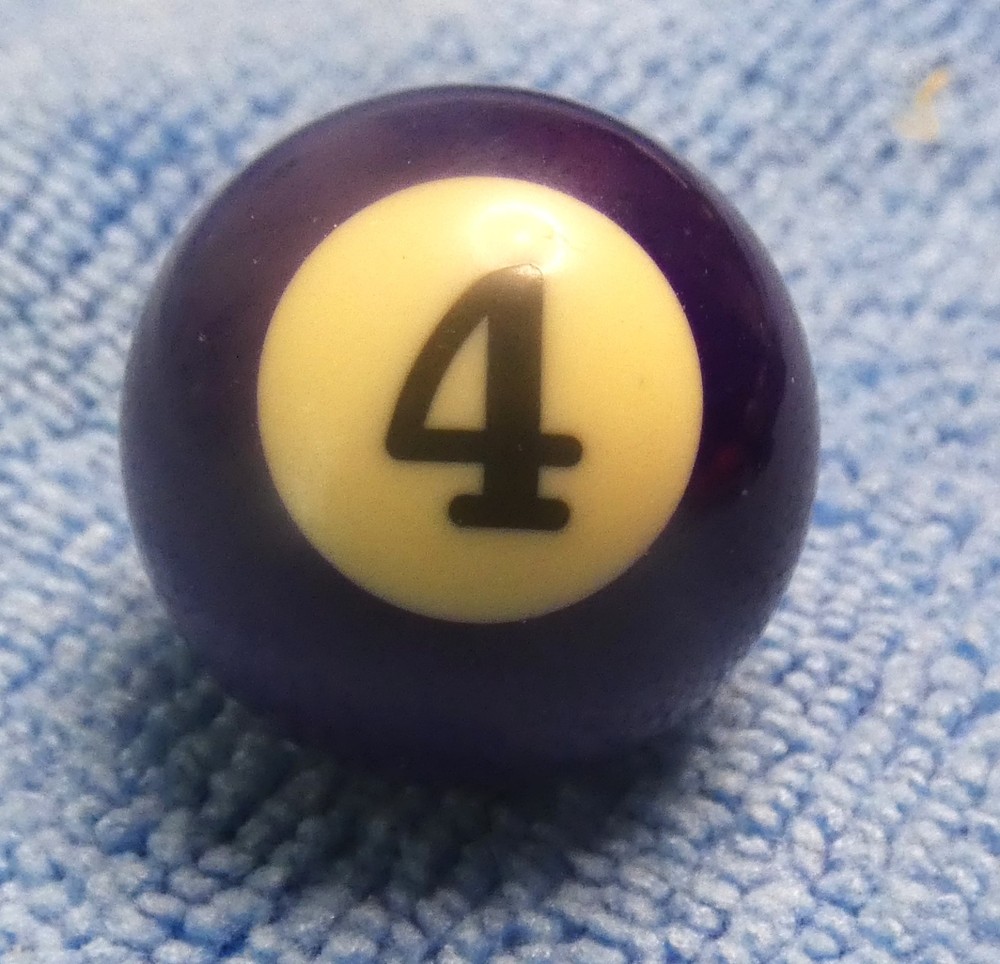 Mini 1” Pool Billiards Ball #4 Solid Purple Replacement