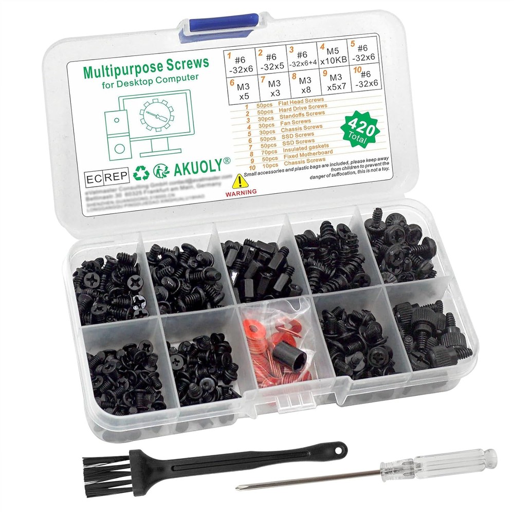 Computer Screws PC Assembling Standoff Set Motherboard 420pcs