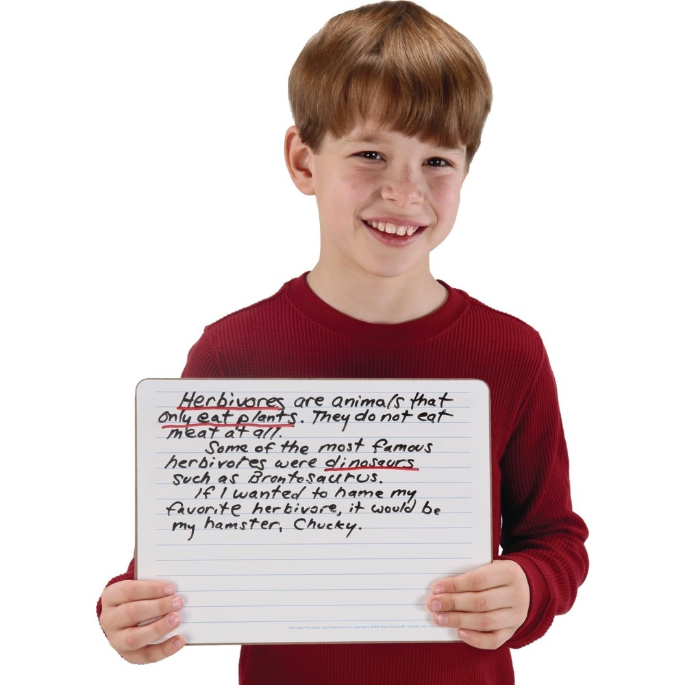 Really Good Stuff Two-Sided Intermediate Lined Write Again Dry Erase Boards