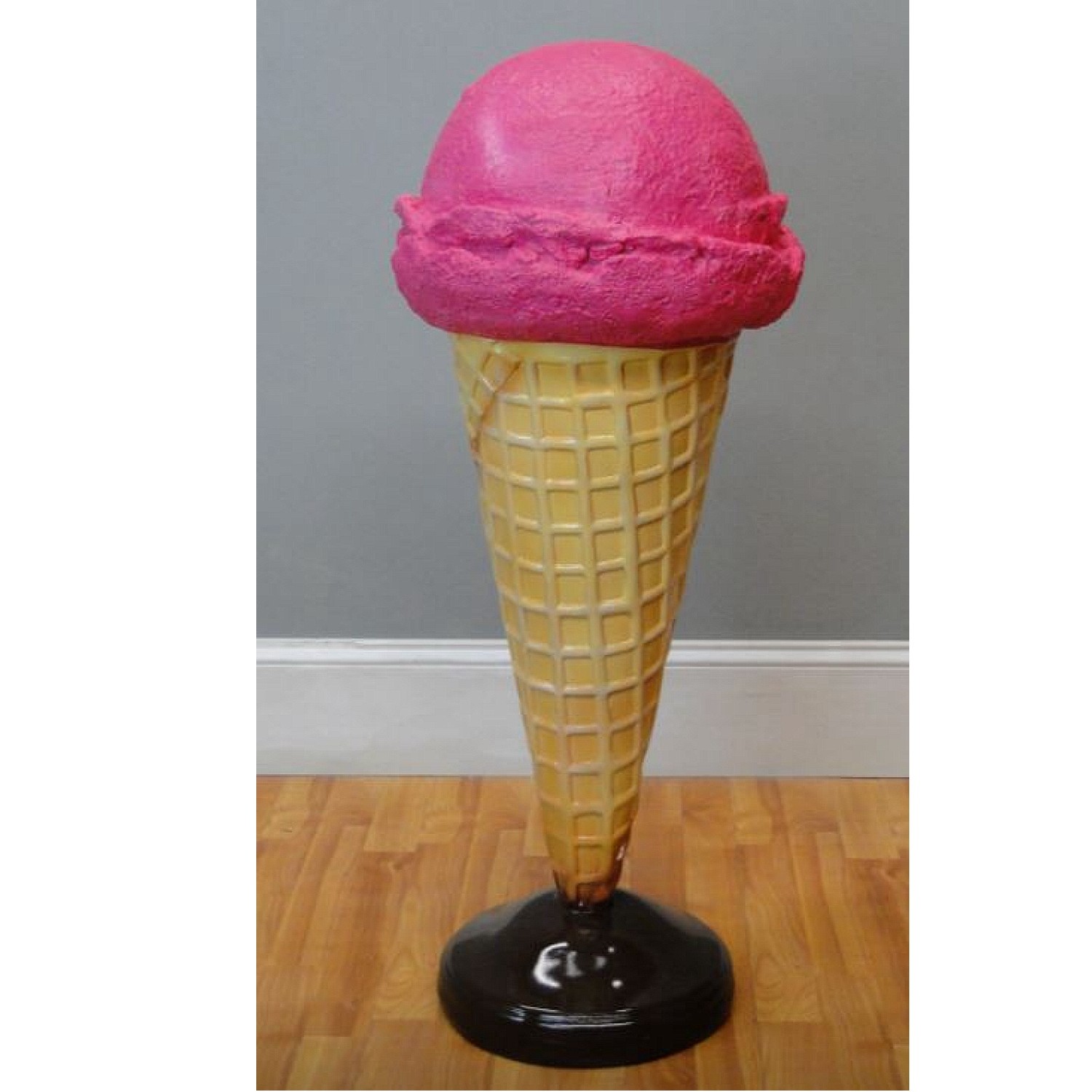 Strawberry Ice Cream Cone Shop Display Sign 3 Ft Standing