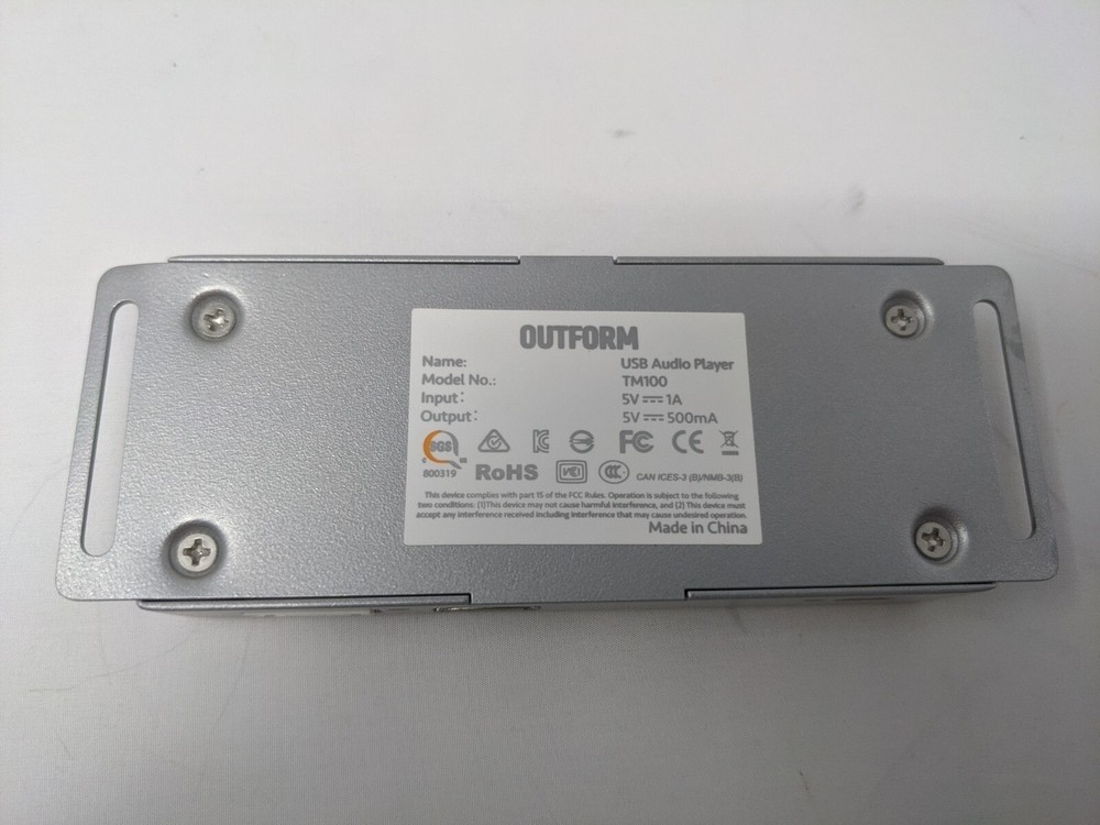 New OUTFORM TM100 USB audio player Tested