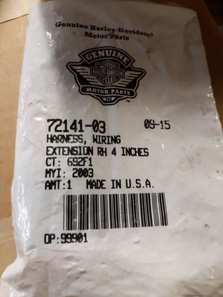 Harley 4" Harness Extension 72141-03