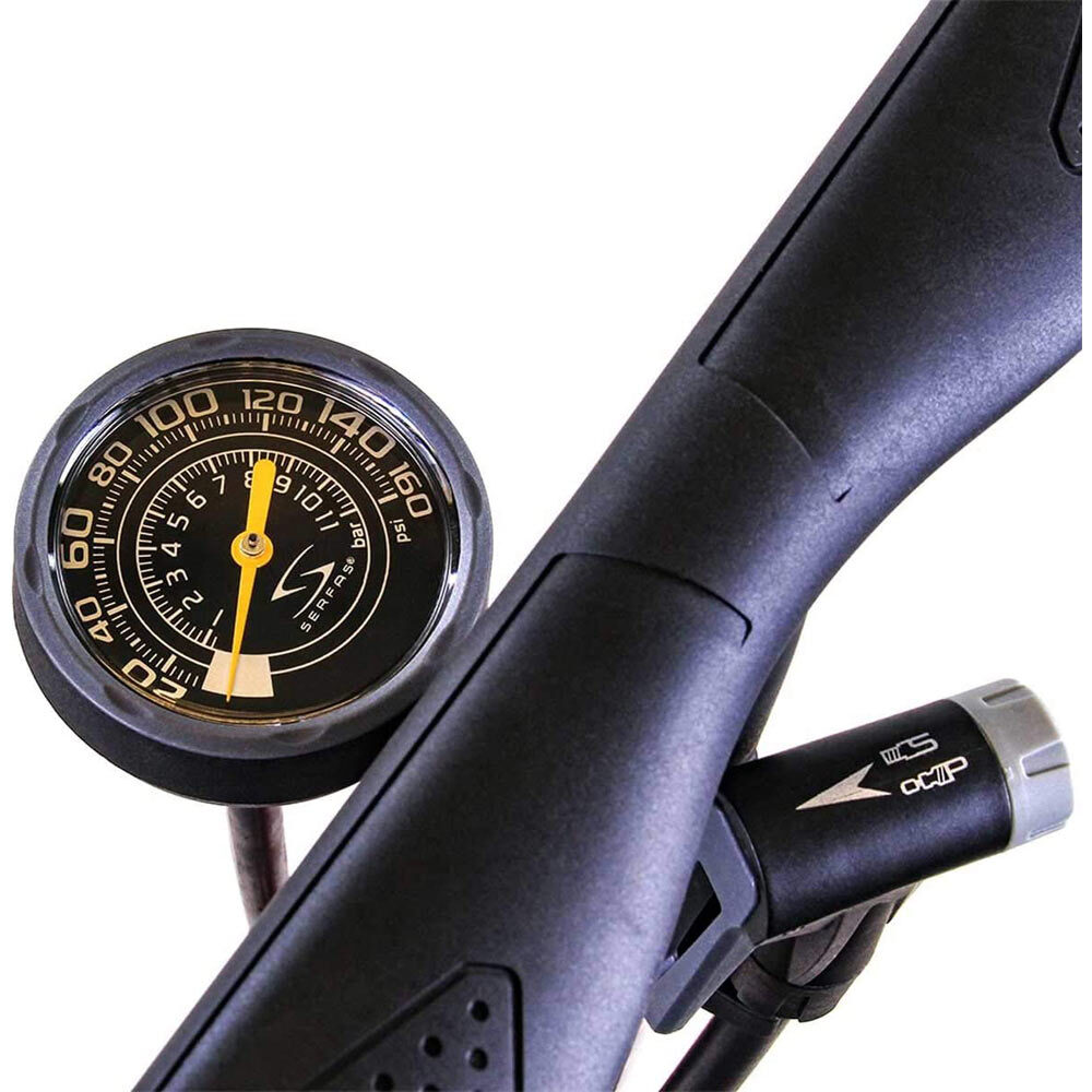 Serfas FP-T3 Air Force Tier Three Floop Pump Black/Black