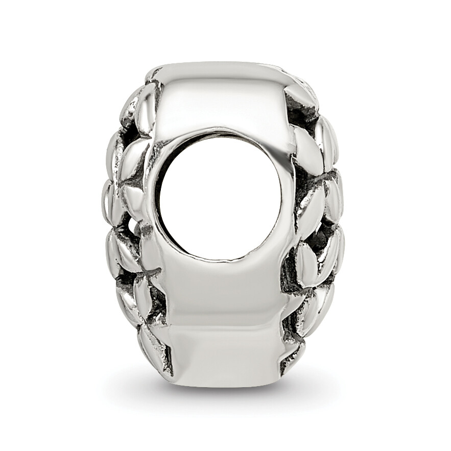 Silver Reflections Heart Bead QRS2652