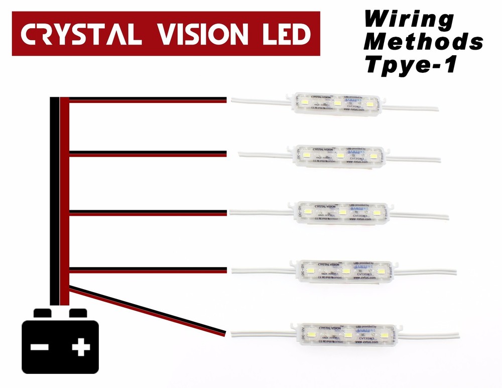 Crysta Vision LED for Motorcycle Light Strips Kit Engine-Bay Bright White 12V