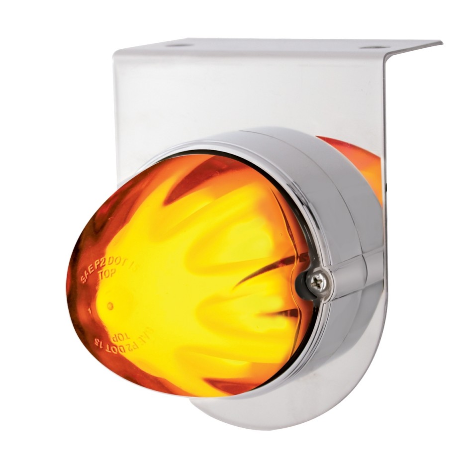 Light Bracket w/ 9 Amber LED Dual Function GLO Watermelon Light - Amber Lens