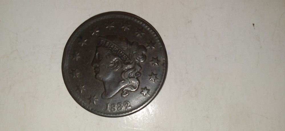 1832 Large Cent Medium Letters High Grade