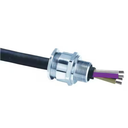 Appleton Electric 25A2f0755 Cable Connector, 3/4 In, Straight, Silver