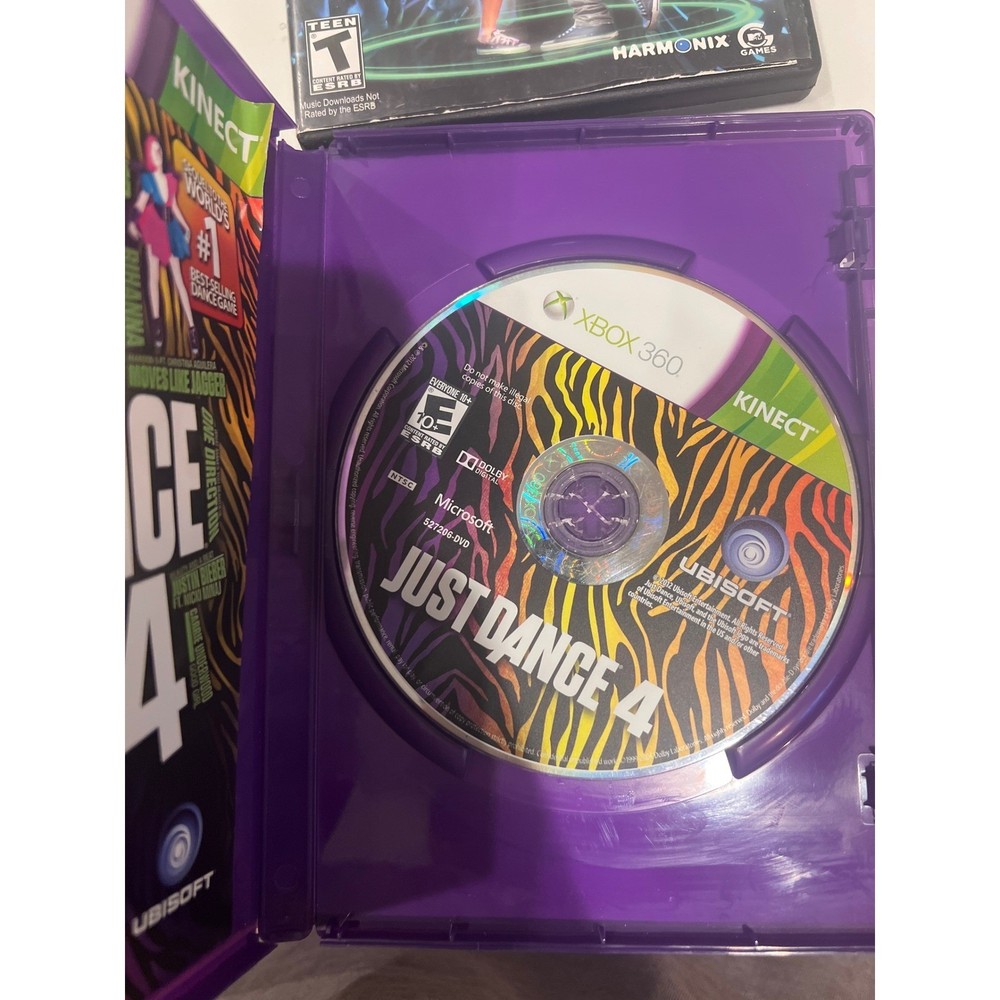 Xbox 360 Kinect Bundle 3 Games Dance Central Just Dance Sonic Working