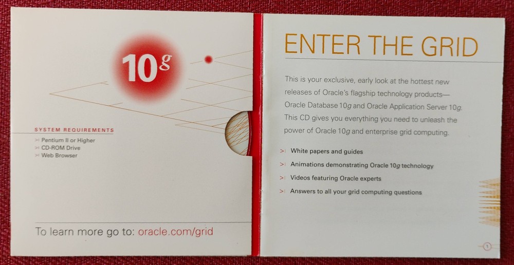 Oracle 10g information on CD