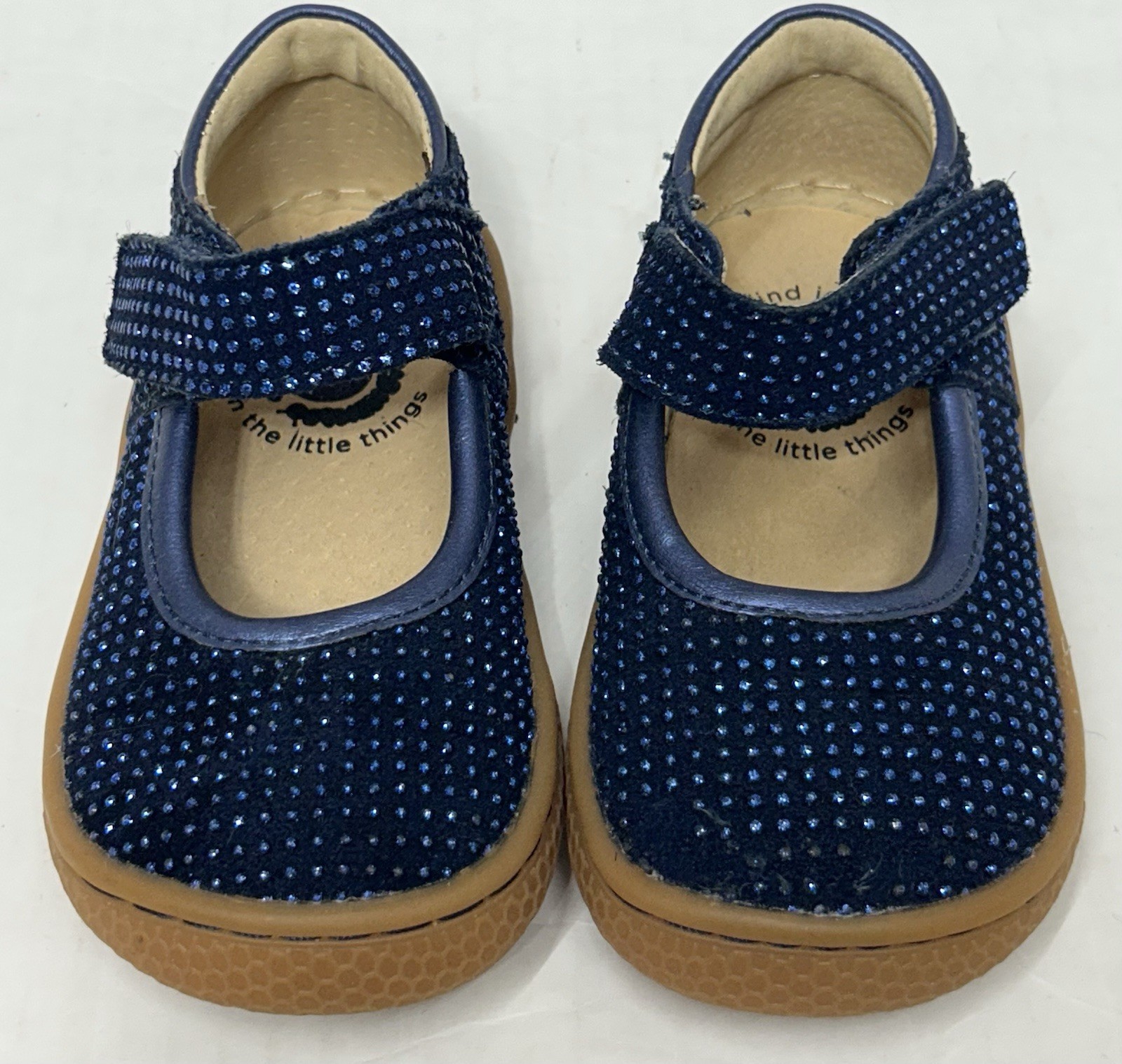 Livie And Luca shoes maryjanes baby 4 Navy Sparkle Gemma Pebble Glitter *EUC