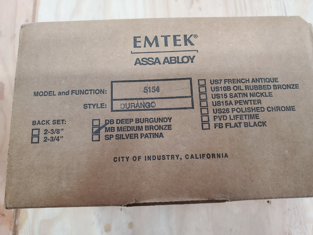 Emtek Durango Dummy Levers Right and Left- concealed fastener