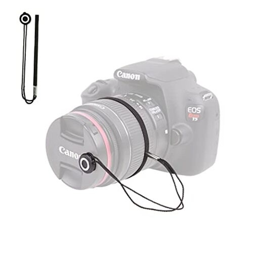 Camera Lens Cap Leash with Elastic String, Compatible with Universal DSLR SLR