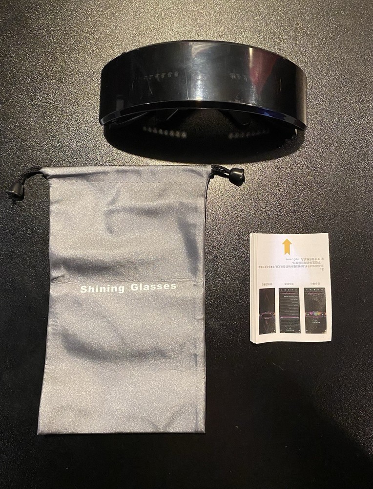 LED Customizable Bluetooth Glasses, APP Control LED Display Smart Glasses #028