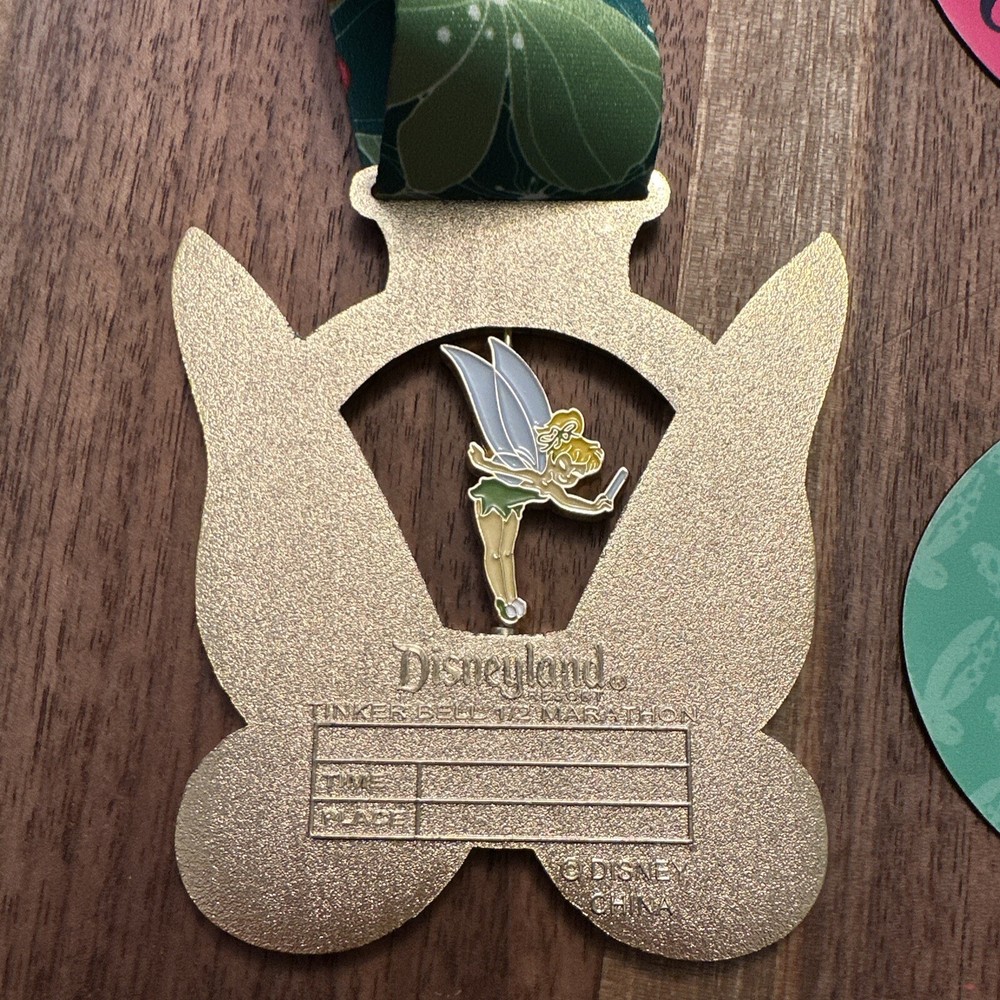 Run Disney Tinker bell ½ Marathon Medal & Magnet