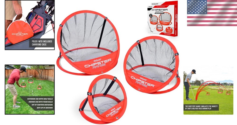 Chipster Pop-Up Golf Chipping Practice Net - Instant Setup & Multiple Targets