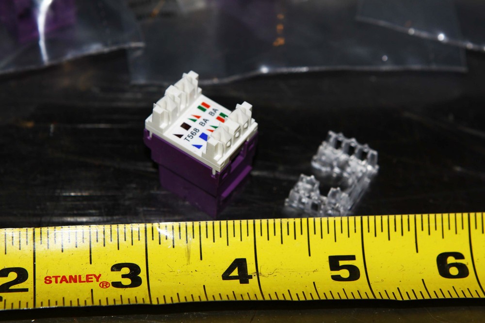 (2) Panduit NetKey Punchdown Jack Module Cat 6 8 Position 8 Wire Violet