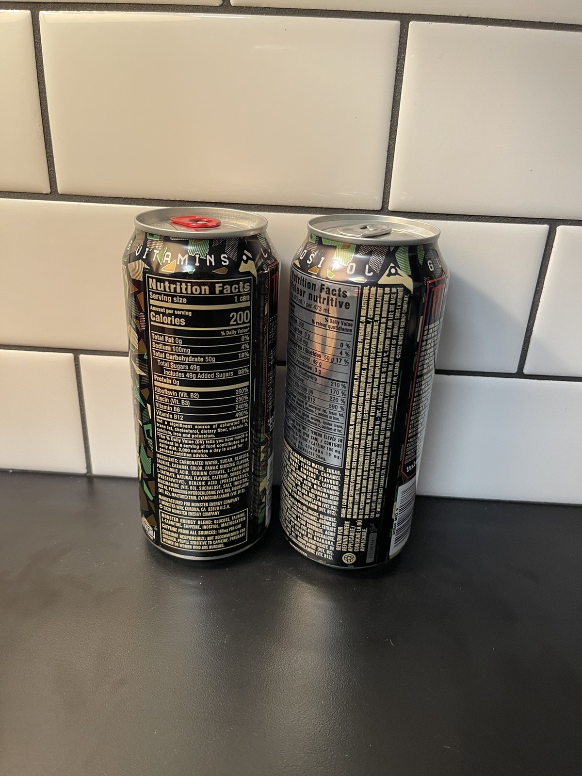Two Monster Energy Assault Full 16oz Cans From USA 🇺🇸 And Canada 🇨🇦