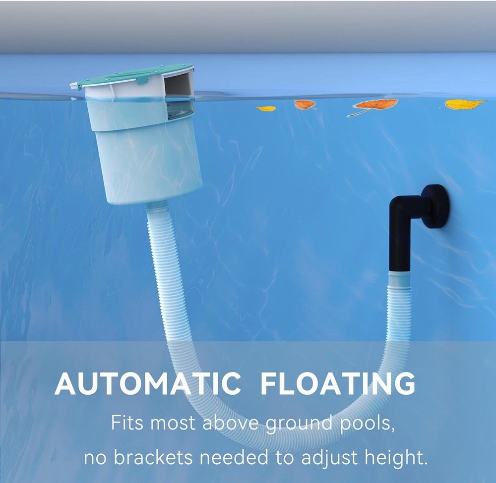 Surface Float Skimmer with 50 Filter Socks 2025 Upgrade No Installation Required
