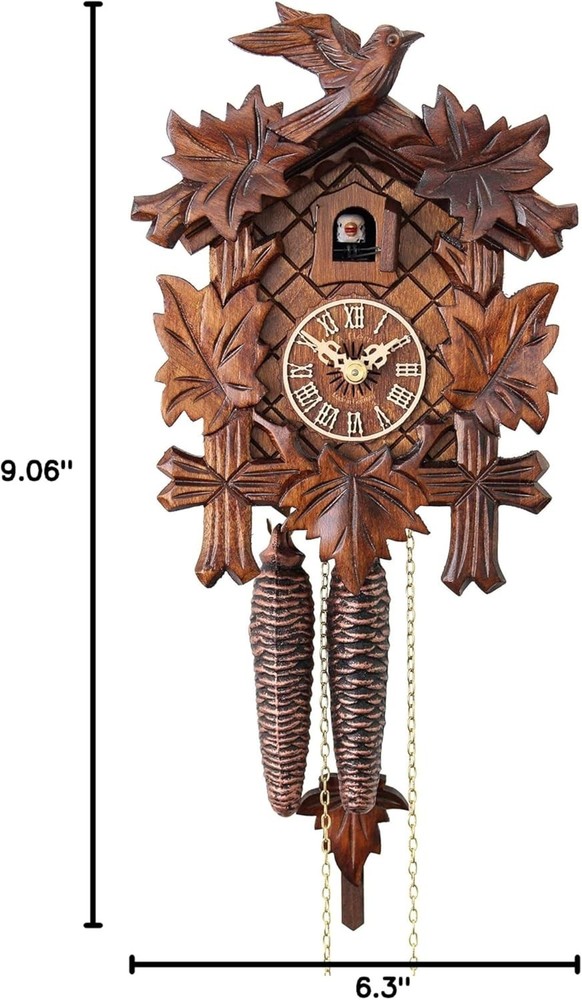 Cuckoo Clock - The Traditional Vine Leaves