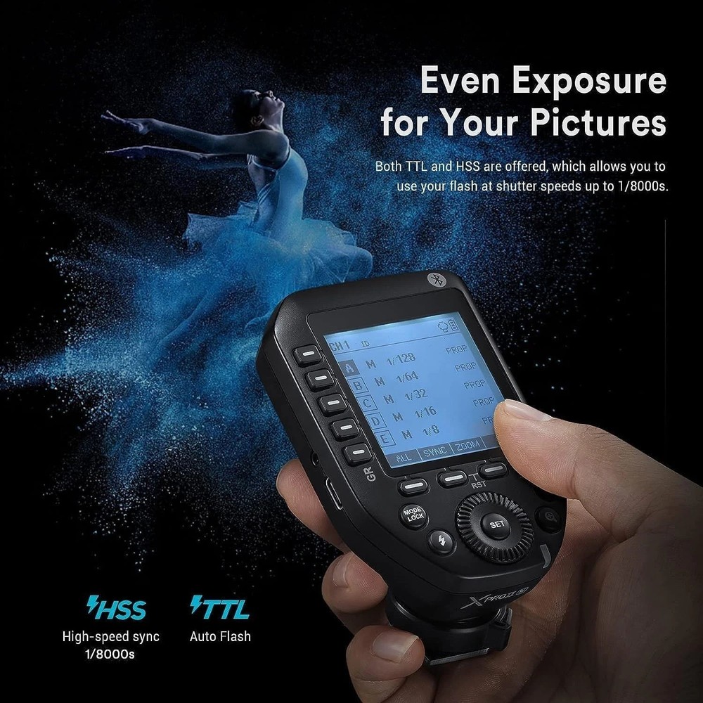 Wireless Flash Trigger fits Nikon Cameras w/ TCM Bluetooth Hotshoe Locking