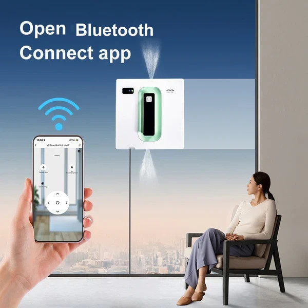 Automatic Window Cleaning Robot Remote Control Double Head Water Spray