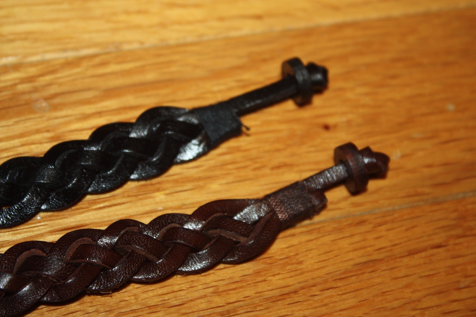 New POLO Ralph Lauren UNISEX Braided Leather Wrist Strap Bracelet Black OR Brown