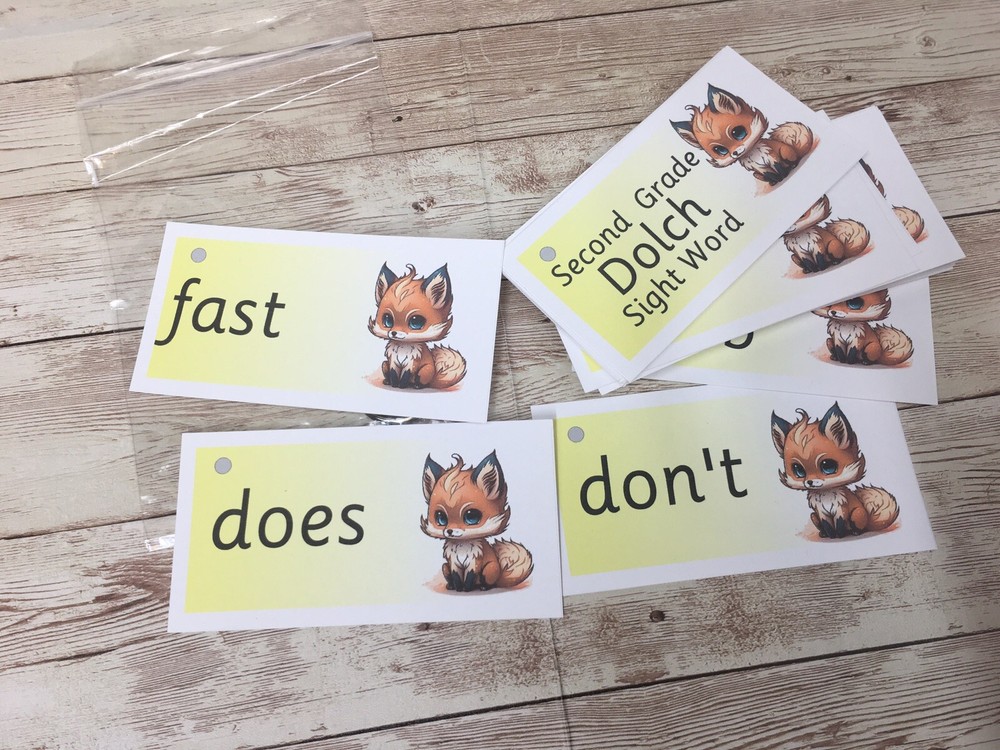 Literacy Learning Resource Dolch Second Grade Sight Word and Ring - 46 words