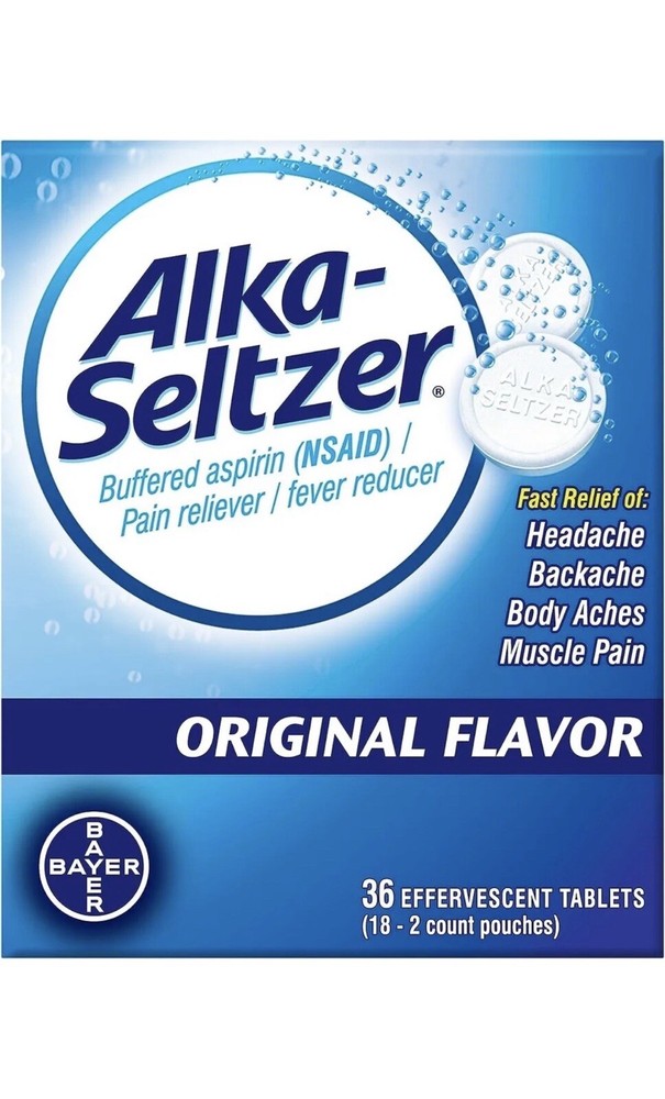 Alka-Seltzer Effervescent Tablets Original 36 Tabs