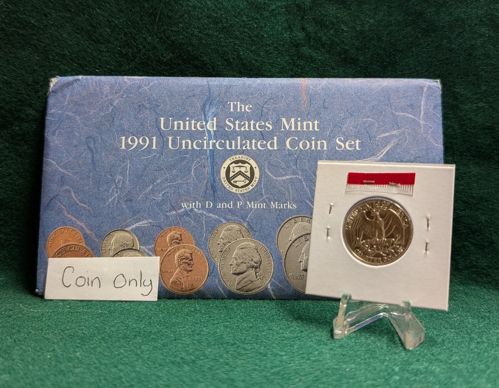 1991 D Washington Quarter Uncirculated from Mint Set