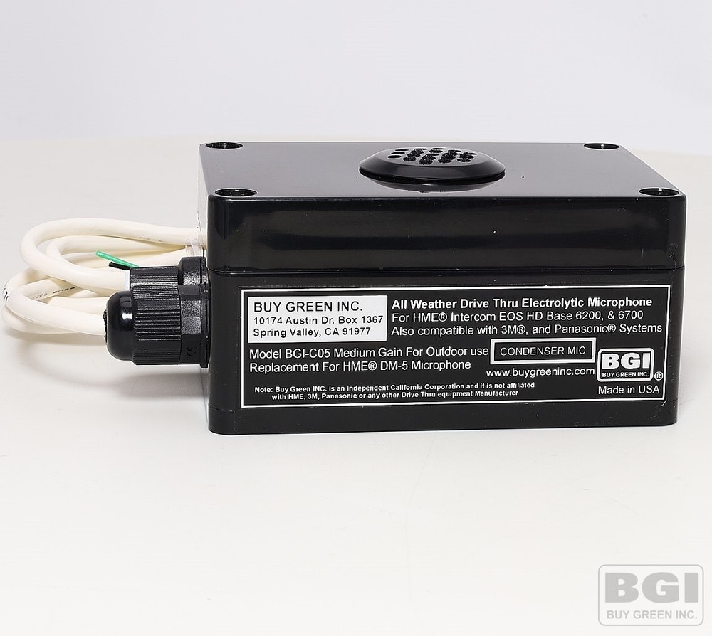 BGI-C05 Adjustable Sensitivity Microphone For HME® NEXEO & EOS HD Base 6200