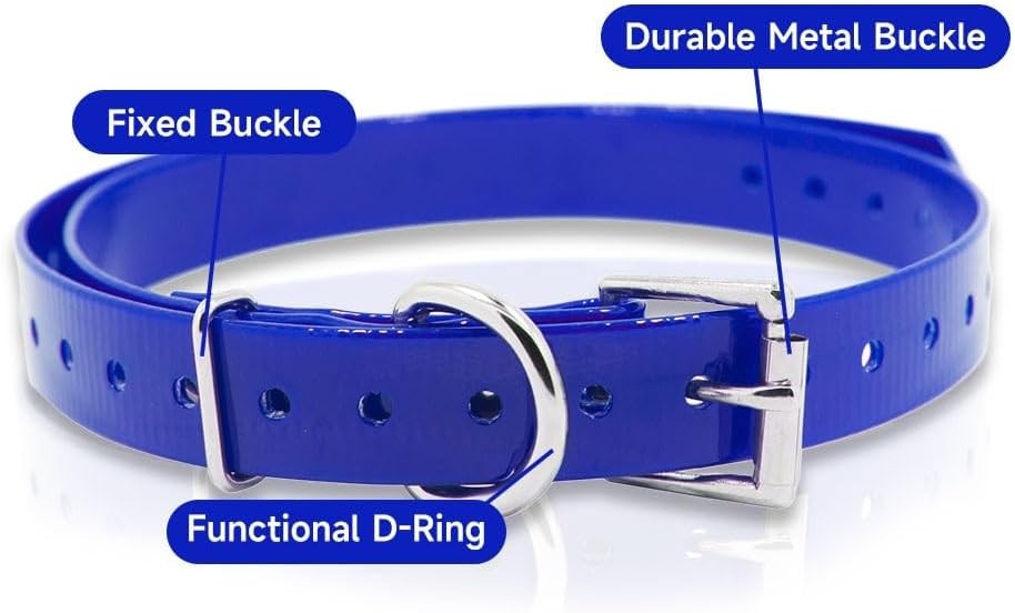 27.5"x3/4" Replacement Dog Collar Strap Double Buckle Universal