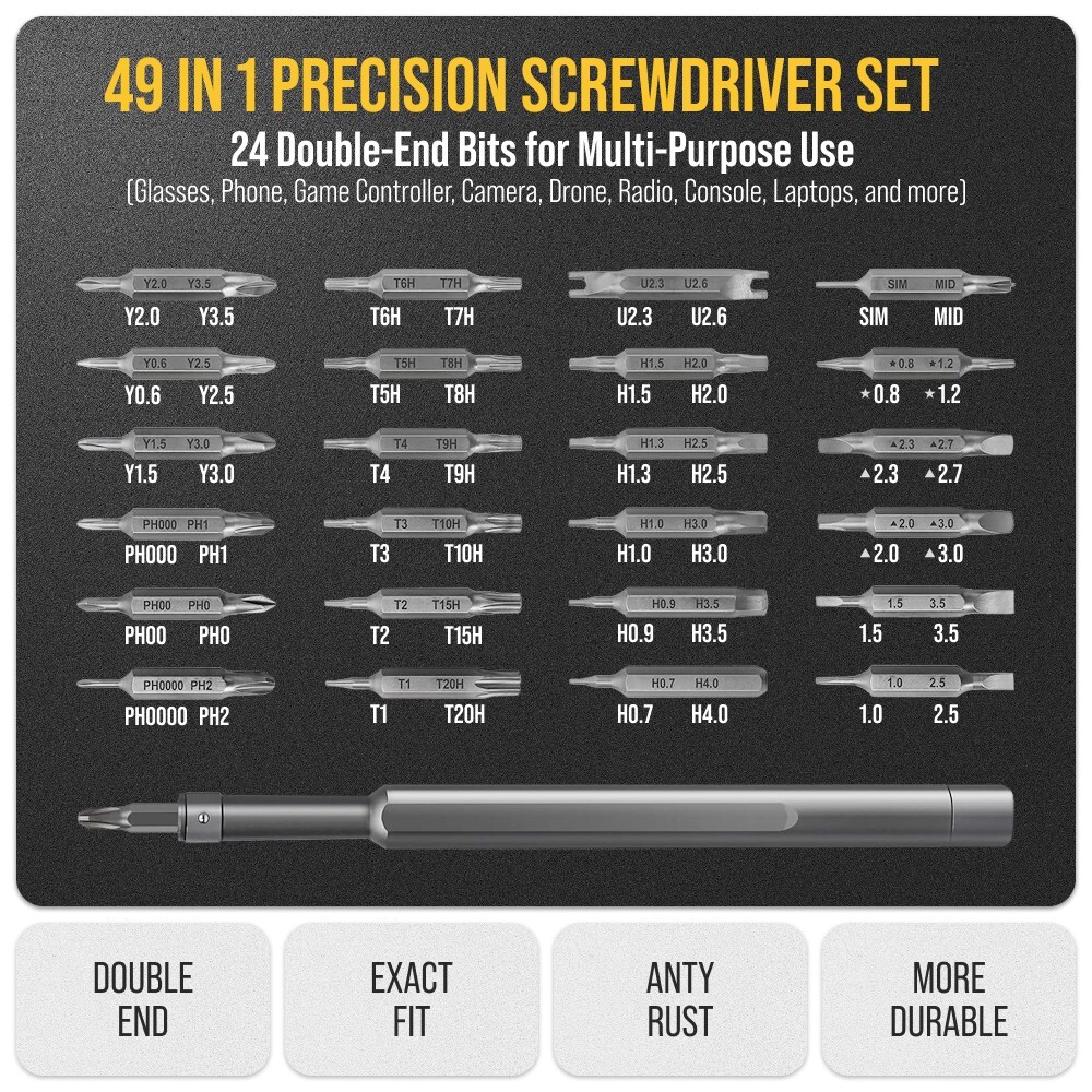 Screwdriver Set Tools For MacBook iPhone Samsung PC Tablet Laptop 49 in 1