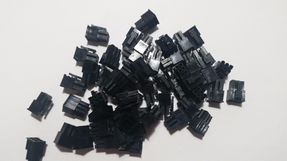 6-pin black Female ATX connector (multiple quantities) for EPS/extension cable
