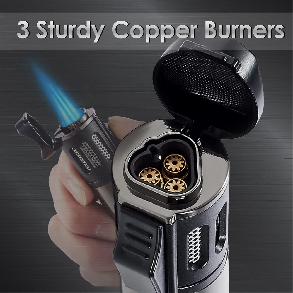 Windproof Butane Lighter 4 Pack - Portable & Adjustable