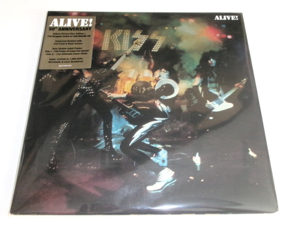 KISS ALIVE PICTURE DISC Sweatshirt Hoodie-XL OOP Sealed New Vinyl LP Casablanca