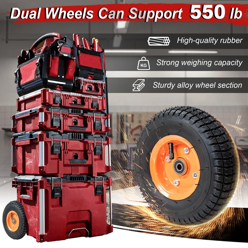 2Pcs Packaout Wheels Compatible with Mil.waukee Rolling Tool Box 48-22-8426, ...