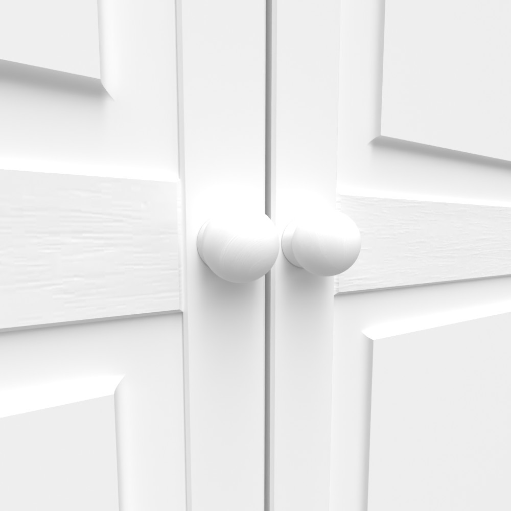 Cabinet Pantry 2 Doors Solid Wood White- by From the Tree Furniture