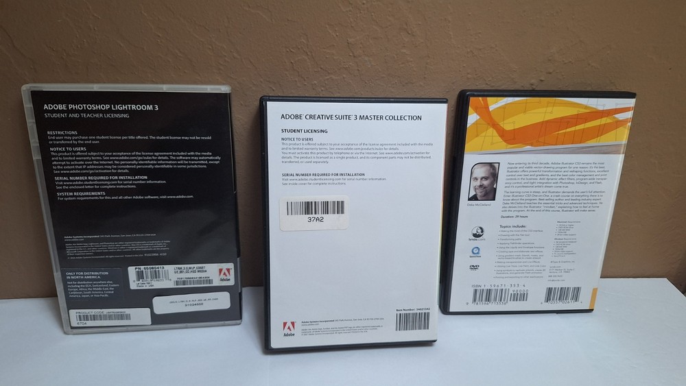 Adobe Creative Suite 3 Master Edition Lot! -Windows-No Serials Except Lighthouse