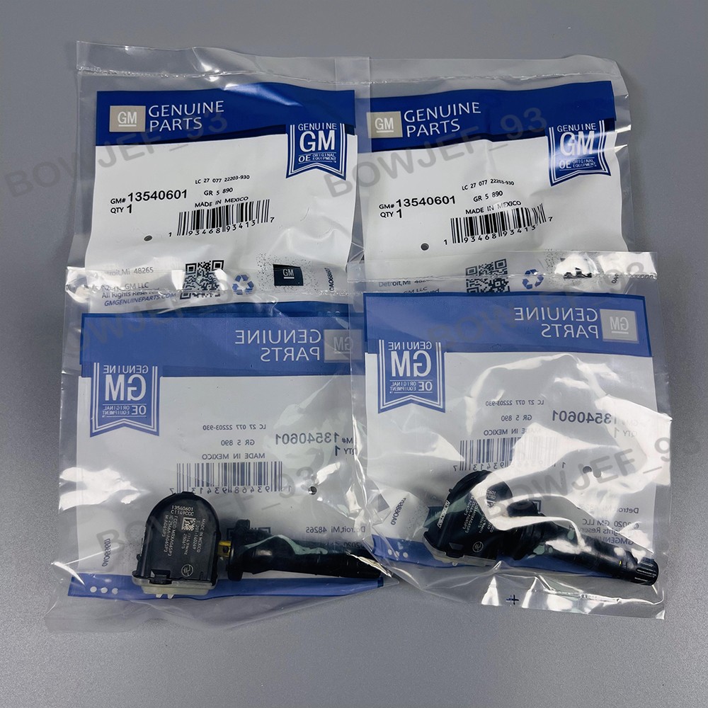4PCS Genuine OEM GM TPMS 13540601 Tire Pressure Sensor For GMC Trucks & Vans