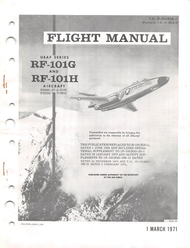 RF-101G & RF-101H Flight Manual  Flight Operating Instructions  (CD version)