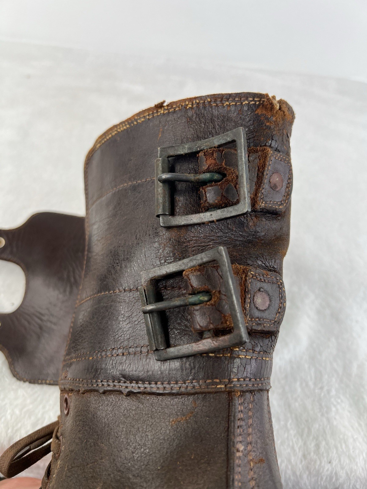 Vtg Wwii US Army Military M-1943 M43 Double Buckle Combat Boots 1940s Mens 10 E