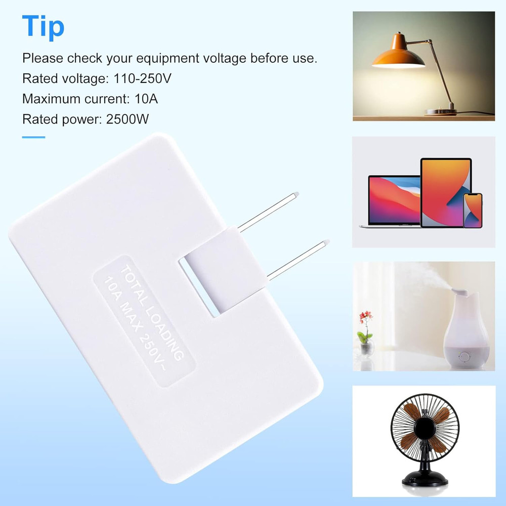 3 Pack AC Flat Wall Outlet Extender Flat Plug Adapter Outlet, Fold-Able 3 Way Wa