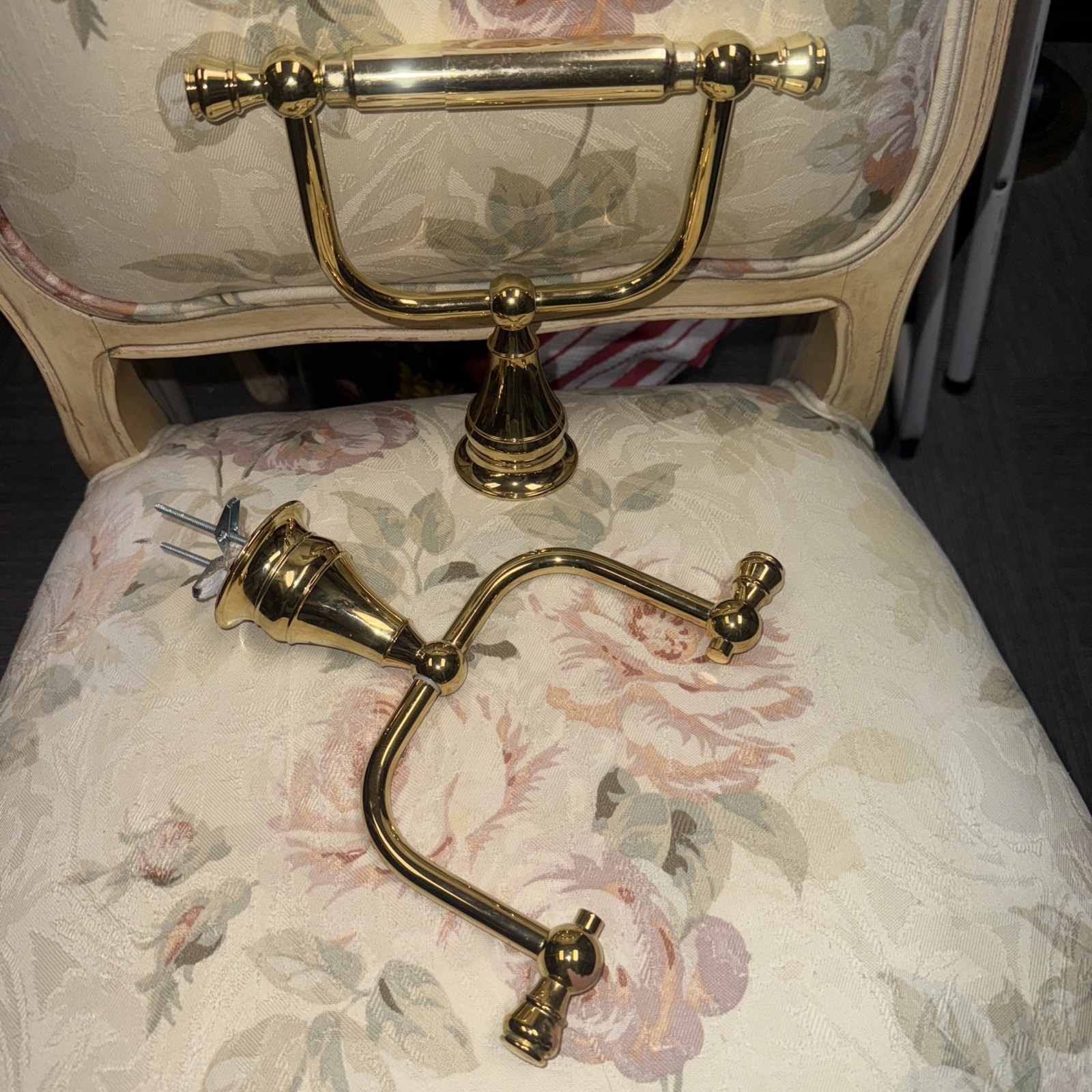 One (1) Vintage Kohler Revival Polished Brass Toilet Paper Holder K-16141-PB