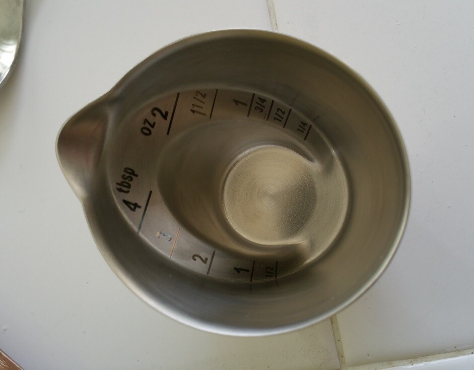 2 oz Bar & Kitchen PROFESSIONAL MEASURING CUP Stainless Steel Jigger Shot