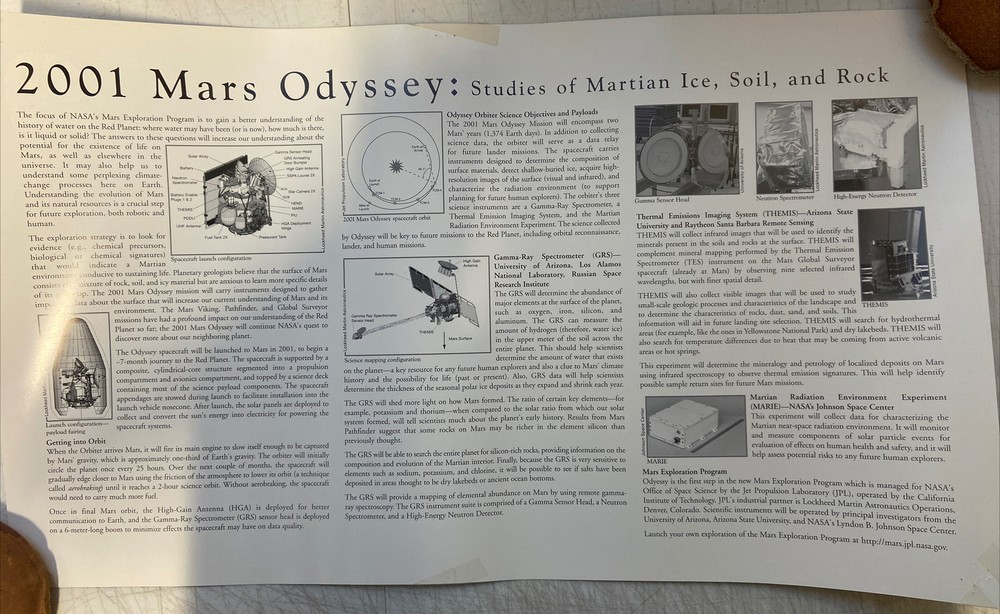 Lockheed Martin Mars Odyssey poster Vintage 2001