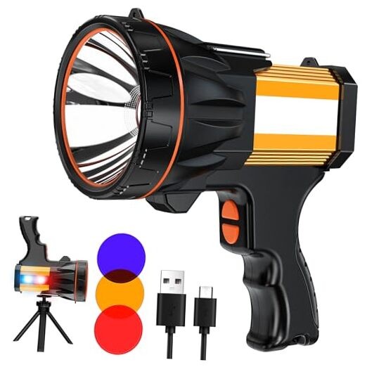 8 Modes 1000000LM Spotlight Energy Saving Function, 60 Hour Standby Time LED